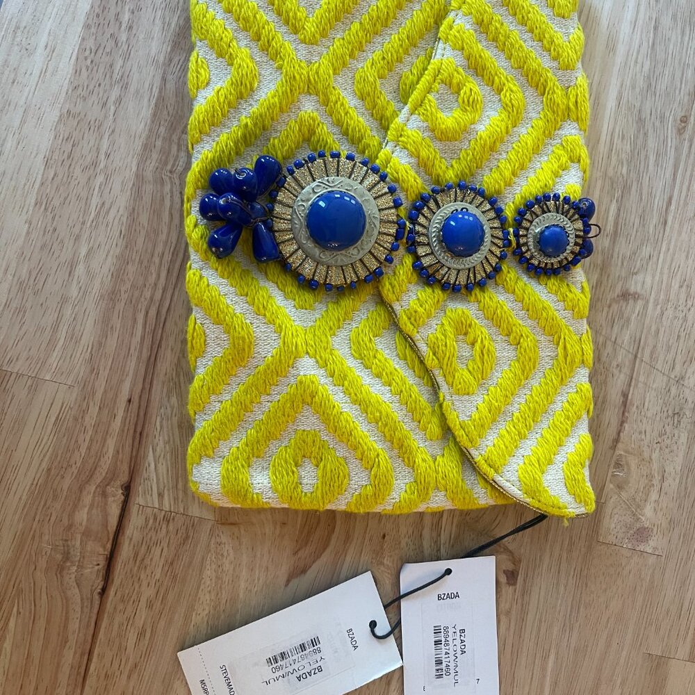 Steve Madden Embellished Yellow Clutch - NWT